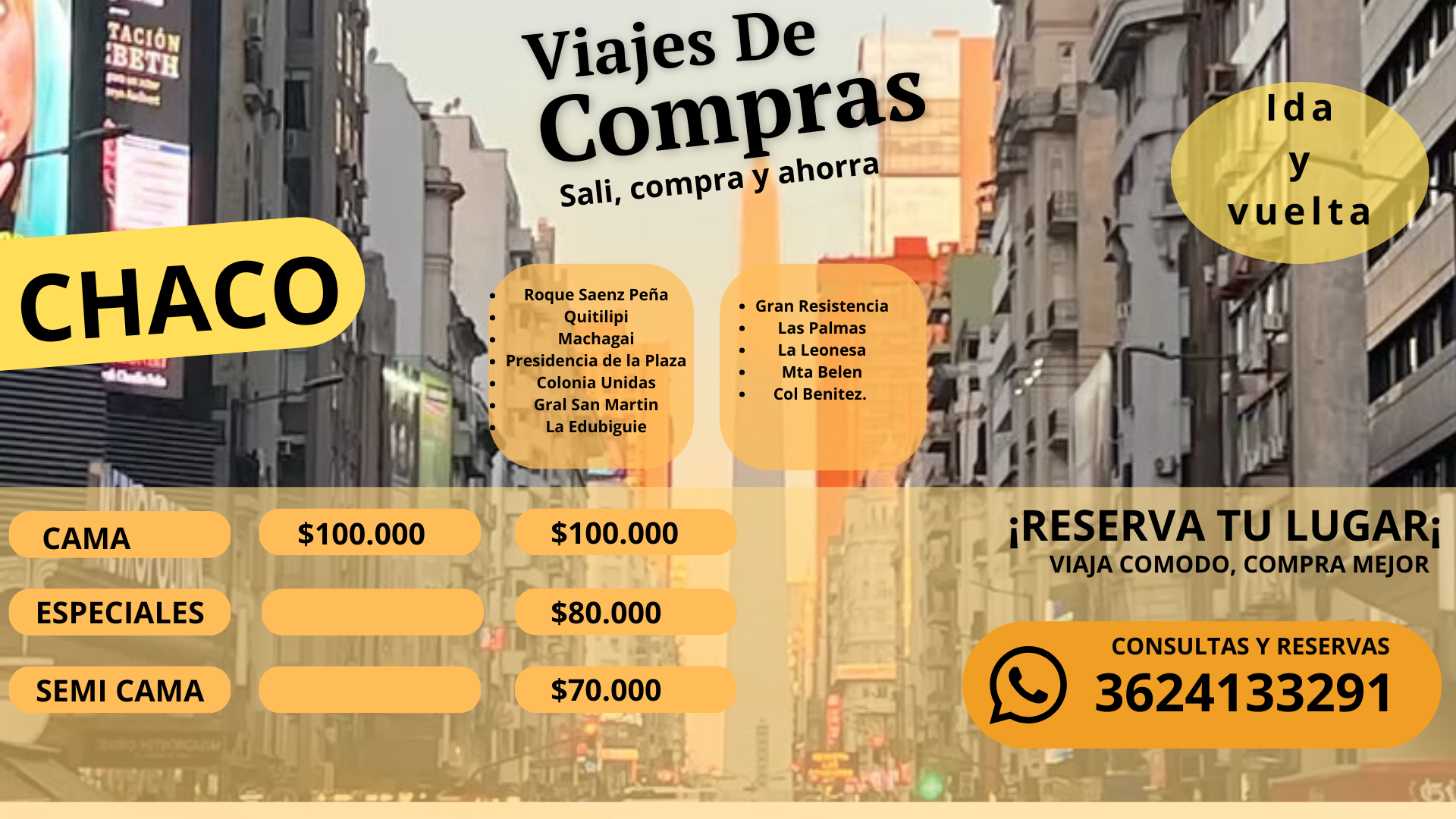 Tarifas Chaco